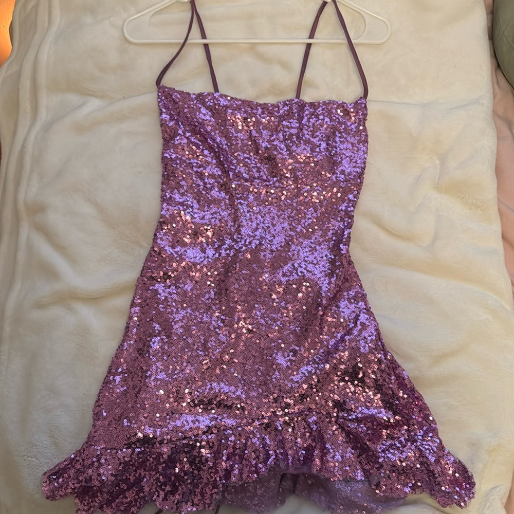 purple homecoming dress